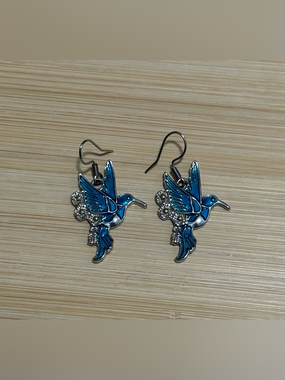 Blue Hummingbird Earrings